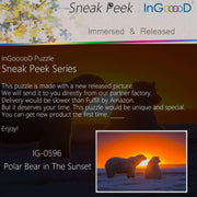 Ingooood- Jigsaw Puzzle 1000 Pieces- Polar Bear in The Sunset_IG-0596 Entertainment Toys for Adult Special Graduation or Birthday Gift Home Decor - Ingooood