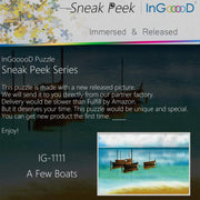 Ingooood-Jigsaw Puzzle 1000 Pieces-Sneak Peek Series-A Few Boats_IG-1111 Entertainment Toys for Adult Special Graduation or Birthday Gift Home Decor - Ingooood