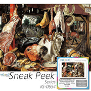 Ingooood-Jigsaw Puzzle 1000 Pieces- Sneak Peek Series-A Meat Stall_IG-0654 Entertainment Toys for Adult Special Graduation or Birthday Gift Home Decor - Ingooood