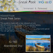Ingooood-Jigsaw Puzzle 1000 Pieces-Sneak Peek Series-Abandoned Ship_IG-1160 Entertainment Toy for Adult Special Graduation or Birthday Gift Home Decor - Ingooood