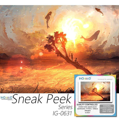 Ingooood- Jigsaw Puzzle 1000 Pieces- Sneak Peek Series- Afterglow_IG-0631 Entertainment Toys for Adult Special Graduation or Birthday Gift Home Decor - Ingooood