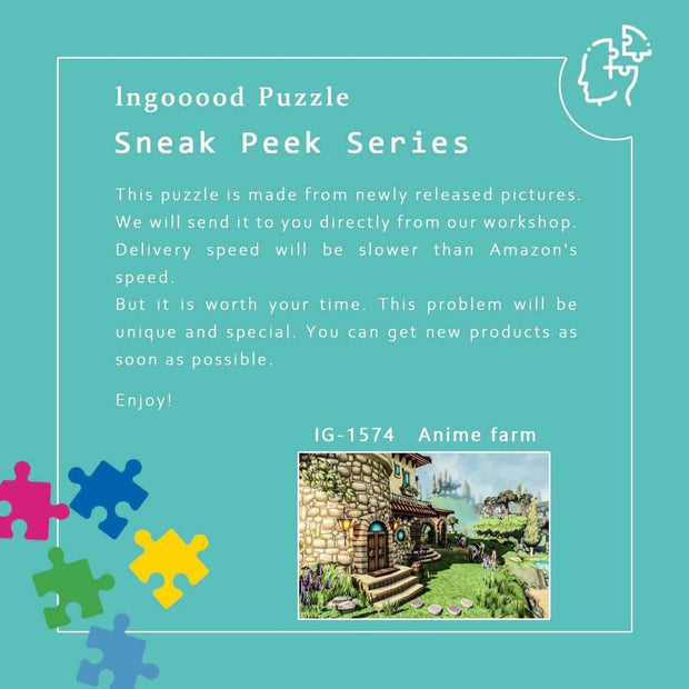 Ingooood-Jigsaw Puzzle 1000 Pieces-Sneak Peek Series-Anime farm_IG-1574 Entertainment Toys for Adult Graduation or Birthday Gift Home Decor - Ingooood_US