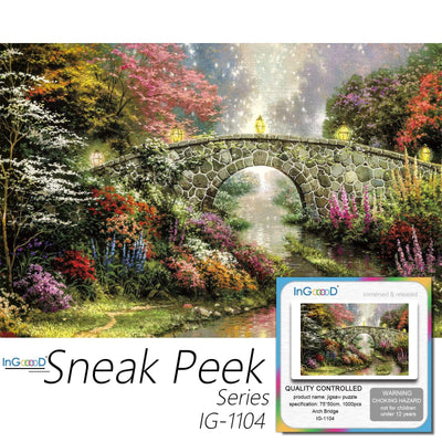 Ingooood-Jigsaw Puzzle 1000 Pieces-Sneak Peek Series-Arch Bridge_IG-1104 Entertainment Toys for Adult Special Graduation or Birthday Gift Home Decor - Ingooood