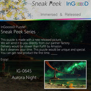 Ingooood-Jigsaw Puzzle 1000 Pieces- Sneak Peek Series-Aurora Night_IG-0645 Entertainment Toys for Adult Special Graduation or Birthday Gift Home Decor - Ingooood