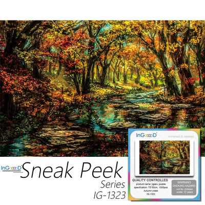 Ingooood-Jigsaw Puzzle 1000 Pieces-Sneak Peek Series-Autumn Creek_IG-1323 Entertainment Toys for Adult Special Graduation or Birthday Gift Home Decor - Ingooood