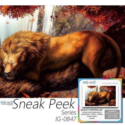 Ingooood-Jigsaw Puzzle 1000 Pieces- Sneak Peek Series-Autumn Dream_IG-0847 Entertainment Toys for Adult Special Graduation or Birthday Gift Home Decor - Ingooood