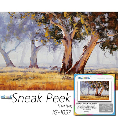 Ingooood-Jigsaw Puzzle 1000 Pieces-Sneak Peek Series-Autumn Mist_IG-1057 Entertainment Toys for Adult Special Graduation or Birthday Gift Home Decor - Ingooood