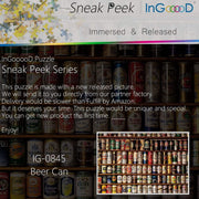 Ingooood- Jigsaw Puzzle 1000 Pieces- Sneak Peek Series-Beer Can_IG-0845 Entertainment Toys for Adult Special Graduation or Birthday Gift Home Decor - Ingooood