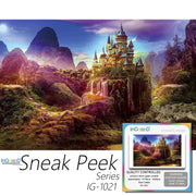 Ingooood-Jigsaw Puzzle 1000 Pieces-Sneak Peek Series-Blue Castle_IG-1021 Entertainment Toys for Adult Special Graduation or Birthday Gift Home Decor - Ingooood