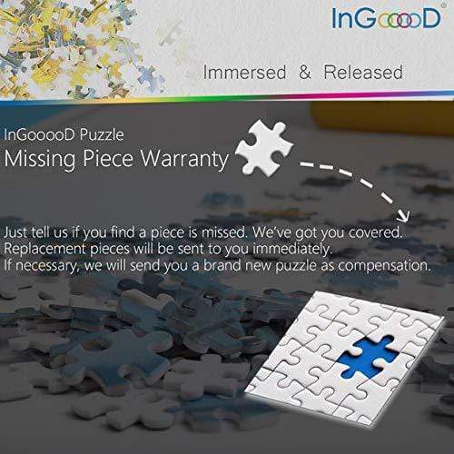 Ingooood- Jigsaw Puzzle 1000 Pieces- Sneak Peek Series-Boat in The Lake_IG-0838 Entertainment Toys for Adult Graduation or Birthday Gift Home Decor - Ingooood