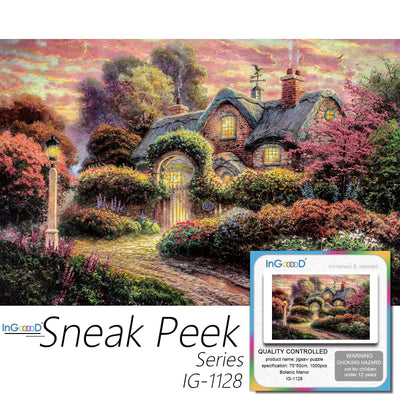 Ingooood-Jigsaw Puzzle 1000 Pieces-Sneak Peek Series-Botanic Manor_IG-1128 Entertainment Toys for Adult Special Graduation or Birthday Gift Home Decor - Ingooood