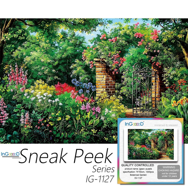 Ingooood-Jigsaw Puzzle 1000 Pieces-Sneak Peek Series-Botanical Garden_IG-1127 Entertainment Toys for  Graduation or Birthday Gift Home Decor - Ingooood