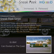 Ingooood- Jigsaw Puzzle 1000 Pieces- Sneak Peek Series- Cars Docked on The Coast_IG-0641 Entertainment Toys for Adult - Ingooood