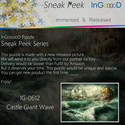 Ingooood- Jigsaw Puzzle 1000 Pieces- Sneak Peek Series- Castle Giant Wave_IG-0612 Entertainment Toys for Graduation or Birthday Gift Home Decor - Ingooood