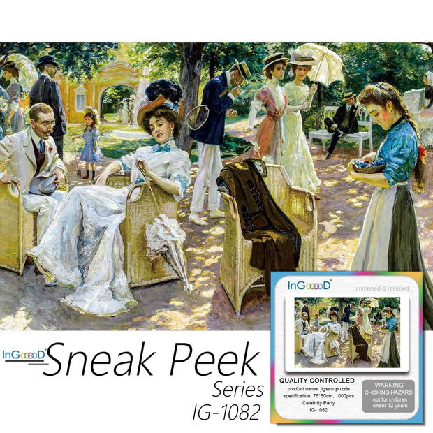 Ingooood-Jigsaw Puzzle 1000 Pieces-Sneak Peek Series-Celebrity Party_IG-1082 Entertainment for Adult Special Graduation or Birthday Gift Home Decor - Ingooood