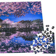 Ingooood-Jigsaw Puzzle 1000 Pieces-Sneak Peek Series- Cherry Blossoms on The Lake_IG-1168 Entertainment Toy for Graduation or Birthday Gift Home Decor - Ingooood