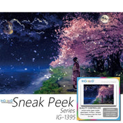 Ingooood-Jigsaw Puzzle 1000 Pieces-Sneak Peek Series-Cherry Blossoms Under The Moon_IG-1395 Entertainment Toys for Adult Special Graduation or Birthday Gift Home Decor - Ingooood