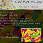 Ingooood-Jigsaw Puzzle 1000 Pieces-Sneak Peek Series-Colorful bugs soft candy_IG-1451 Entertainment Toys for Adult Graduation or Birthday Gift Home Decor - Ingooood