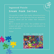 Ingooood-Jigsaw Puzzle 1000 Pieces-Sneak Peek Series-Colorful world_IG-1541 Entertainment Toys for Adult Graduation or Birthday Gift Home Decor - Ingooood_US