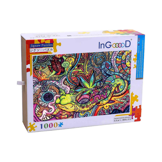Ingooood-Jigsaw Puzzle 1000 Pieces-Sneak Peek Series-Colorful world_IG-1541 Entertainment Toys for Adult Graduation or Birthday Gift Home Decor - Ingooood_US