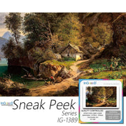 Ingooood-Jigsaw Puzzle 1000 Pieces-Sneak Peek Series-Countryside View_IG-1389 Entertainment Toys for Adult Special Graduation or Birthday Gift Home Decor - Ingooood