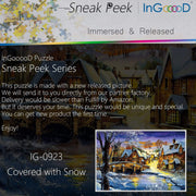 Ingooood-Jigsaw Puzzle 1000 Pieces-Sneak Peek Series-Covered with Snow_IG-0923 Entertainment Toys for Graduation or Birthday Gift Home Decor - Ingooood