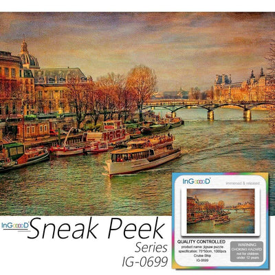 Ingooood- Jigsaw Puzzle 1000 Pieces- Sneak Peek Series-Cruise Ship_IG-0699 Entertainment Toys for Adult Special Graduation or Birthday Gift Home Decor - Ingooood