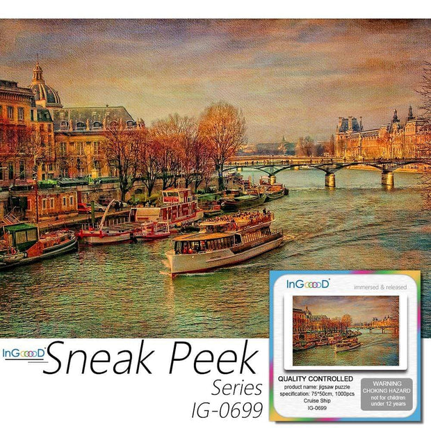 Ingooood- Jigsaw Puzzle 1000 Pieces- Sneak Peek Series-Cruise Ship_IG-0699 Entertainment Toys for Adult Special Graduation or Birthday Gift Home Decor - Ingooood
