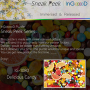 Ingooood-Jigsaw Puzzle 1000 Pieces-Sneak Peek Series- Delicious Candy_IG-1080 Entertainment Toys for Graduation or Birthday Gift Home Decor - Ingooood