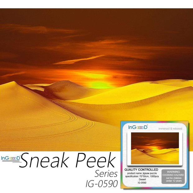 Ingooood- Jigsaw Puzzle 1000 Pieces- Sneak Peek Series- Desert_IG-0590 Entertainment Toys for Adult Special Graduation or Birthday Gift Home Decor - Ingooood