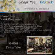 Ingooood-Jigsaw Puzzle 1000 Pieces-Sneak Peek Series- Dining Table_IG-0863 Entertainment Toys for Adult Special Graduation or Birthday Gift Home Decor - Ingooood