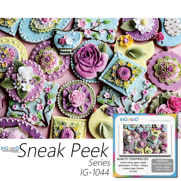 Ingooood-Jigsaw Puzzle 1000 Pieces-Sneak Peek Series-Double Sugar Cookies_IG-1044 Entertainment Toys for Graduation or Birthday Gift Home Decor - Ingooood