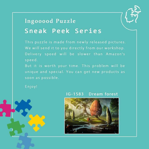 Ingooood-Jigsaw Puzzle 1000 Pieces-Sneak Peek Series-Dream forest_IG-1583 Entertainment Toys for Adult Graduation or Birthday Gift Home Decor - Ingooood_US