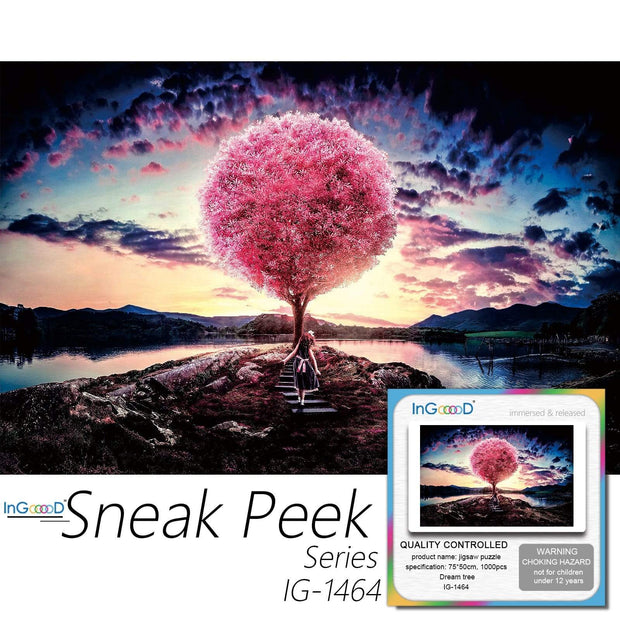 Ingooood-Jigsaw Puzzle 1000 Pieces-Sneak Peek Series-Dream tree_IG-1464 Entertainment Toys for Adult Graduation or Birthday Gift Home Decor - Ingooood