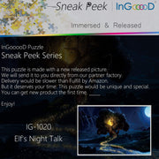 Ingooood-Jigsaw Puzzle 1000 Pieces-Sneak Peek Series-Elf's Night Talk_IG-1020 Entertainment Toys for Graduation or Birthday Gift Home Decor - Ingooood