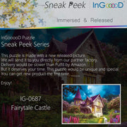 Ingooood- Jigsaw Puzzle 1000 Pieces- Sneak Peek Series-Fairytale Castle_IG-0687 Entertainment Toys for Graduation or Birthday Gift Home Decor - Ingooood