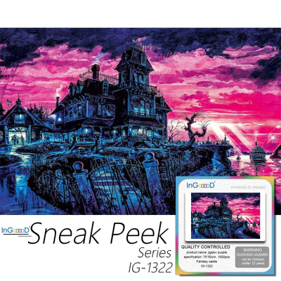 Ingooood-Jigsaw Puzzle 1000 Pieces-Sneak Peek Series-Fantasy Castle_IG-1322 Entertainment Toys for Adult Special Graduation or Birthday Gift Home Decor - Ingooood