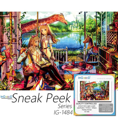 Ingooood-Jigsaw Puzzle 1000 Pieces-Sneak Peek Series-Fantasy Domain_IG-1484 Entertainment Toys for Adult Graduation or Birthday Gift Home Decor - Ingooood