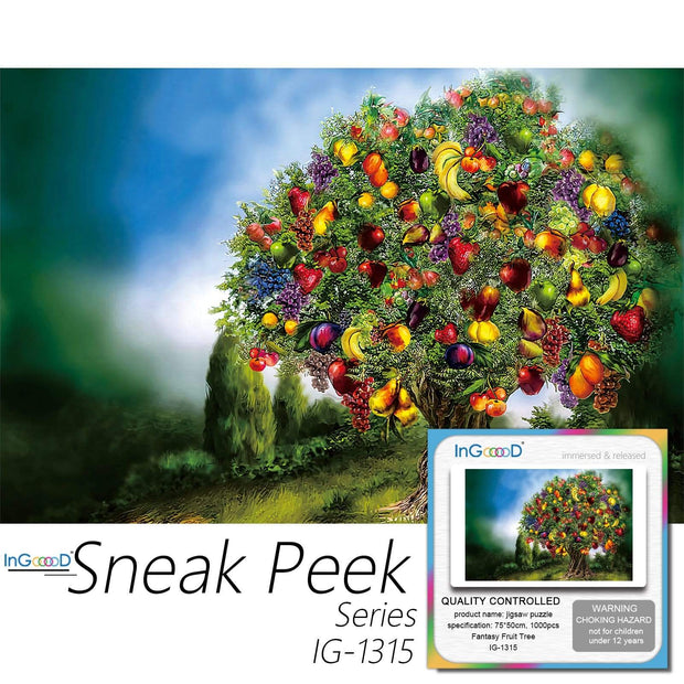 Ingooood-Jigsaw Puzzle 1000 Pieces-Sneak Peek Series-Fantasy Fruit Tree_IG-1315 Entertainment Toys for Adult Special Graduation or Birthday Gift Home Decor - Ingooood