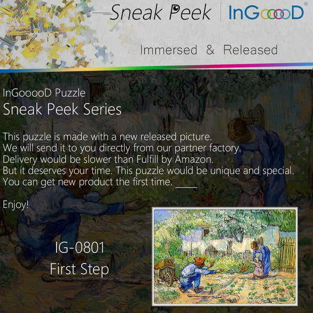 Ingooood- Jigsaw Puzzle 1000 Pieces- Sneak Peek Series- First Step_IG-0801 Entertainment Toys for Adult Special Graduation or Birthday Gift Home Decor - Ingooood
