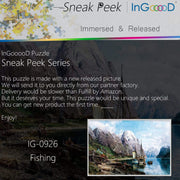 Ingooood-Jigsaw Puzzle 1000 Pieces-Sneak Peek Series-Fishing_IG-0926 Entertainment Toys for Adult Special Graduation or Birthday Gift Home Decor - Ingooood