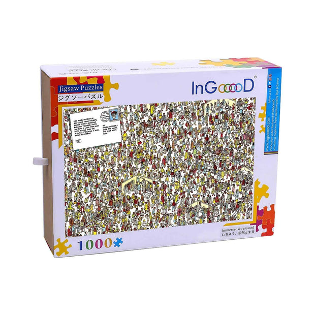Ingooood-Jigsaw Puzzle 1000 Pieces-Sneak Peek Series- Flea market_IG-1555 Entertainment Toys for Adult Graduation or Birthday Gift Home Decor - Ingooood