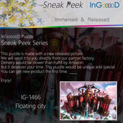 Ingooood-Jigsaw Puzzle 1000 Pieces-Sneak Peek Series-Floating city_IG-1466 Entertainment Toys for Adult Graduation or Birthday Gift Home Decor - Ingooood
