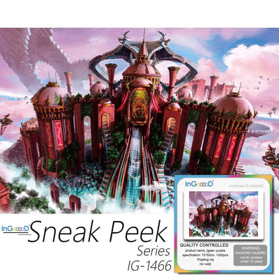 Ingooood-Jigsaw Puzzle 1000 Pieces-Sneak Peek Series-Floating city_IG-1466 Entertainment Toys for Adult Graduation or Birthday Gift Home Decor - Ingooood