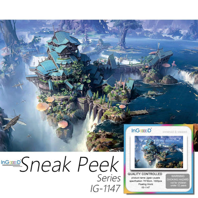 Ingooood-Jigsaw Puzzle 1000 Pieces-Sneak Peek Series-Floating World_IG-1147 Entertainment Toys for Adult Special Graduation or Birthday Gift Home Decor - Ingooood