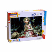 Ingooood-Jigsaw Puzzle 1000 Pieces-Sneak Peek Series-Flower bush Girl_IG-1545 Entertainment Toys for Adult Graduation or Birthday Gift Home Decor - Ingooood_US