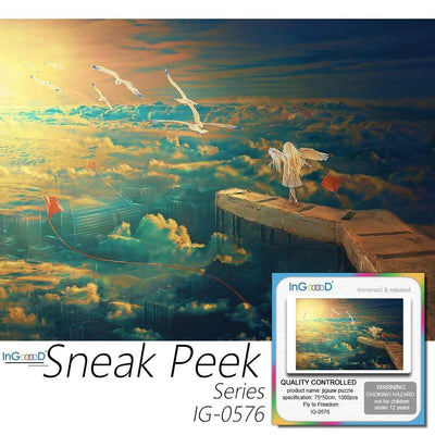 Ingooood- Jigsaw Puzzle 1000 Pieces- Sneak Peek Series-Fly to Freedom_IG-0576 Entertainment Toys for Graduation or Birthday Gift Home Decor - Ingooood