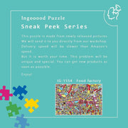 Ingooood-Jigsaw Puzzle 1000 Pieces-Sneak Peek Series-Food factory_IG-1554 Entertainment Toys for Adult Graduation or Birthday Gift Home Decor - Ingooood_US