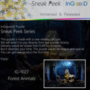 Ingooood-Jigsaw Puzzle 1000 Pieces-Sneak Peek Series-Forest Animals_IG-1027 Entertainment Toy for Adult Special Graduation or Birthday Gift Home Decor - Ingooood