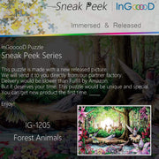 Ingooood-Jigsaw Puzzle 1000 Pieces-Sneak Peek Series-Forest Animals_IG-1205 Entertainment Toys for Adult Special Graduation or Birthday Gift Home Decor - Ingooood